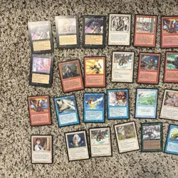 Vintage MTG Black Border Card Lot Of 45 Old School Magic Cards 1990s - Image 2