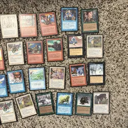 Vintage MTG Black Border Card Lot Of 45 Old School Magic Cards 1990s - Image 3