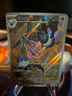 Swoobat 120/086 IR White Flare Alt Art 2025 Pokemon Card - Image 1