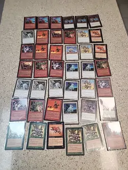 Lot Of 42 MTG Tempest Cards 1997 Wizards Of The Coast Magic The Gathering - Image 2
