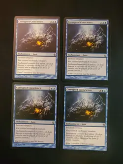 4x Corrupted Conscience Mirrodin Besieged MTG Magic The Gathering Tcg Playset - Image 1