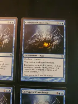 4x Corrupted Conscience Mirrodin Besieged MTG Magic The Gathering Tcg Playset - Image 3