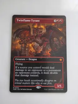 MTG - Twinflame Tyrant Borderless Foundations NM x1 - Image 1