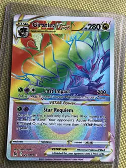 Giratina VSTAR 201/196 Lost Origin Rare Rainbow Pokemon - Image 1