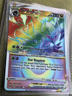 Giratina VSTAR 201/196 Lost Origin Rare Rainbow Pokemon - Image 2