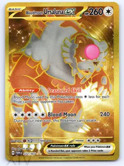 Bloodmoon Ursaluna ex 222/167 Pokemon Twilight Masquerade Hyper Rare - Image 1