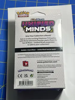 Unified Minds Hanger Box 3 Booster Packs Factory Sealed New Sun & Moon Pokemon - Image 3