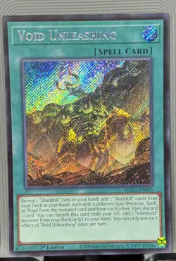 Yugioh! Void Unleashing BLGG-EN025 Battles of Legend: Glorious Gallery availabl - Image 1