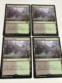 Llanowar Wastes Magic M15 Mixed Playset Of 4 MTG #248 - Image 1