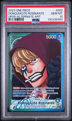 PSA 10 - Donquixote Rosinante - Leader Alternate Art OP05-022 EN One Piece CCG - Image 1