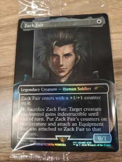 Zack Fair Magic the Gathering MTG Promo Card Sealed (FF7 Rebirth Switch 2 Bonus) - Image 1