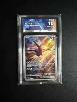 Latios 203/191 Surging Sparks ACE 10 Illustration Rare Pokemon Card Cert 912222 - Image 1
