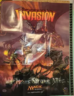 Magic The Gathering Invasion Promo Poster 2000 MTG WOTC 36 x 26 - Image 1