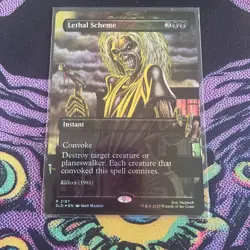 MTG Lethal Scheme (Rainbow Foil) Secret Lair x Iron Maiden 2187 - Image 1