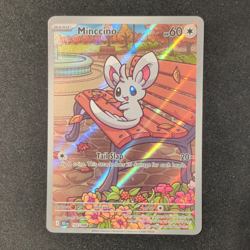 Pokemon TCG Minccino Sv: Black Bolt 152/086 Illustration Rare Holo Full Art - Image 1