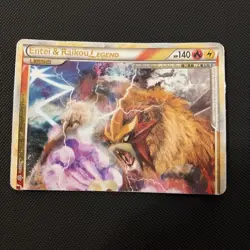Pokemon 2010 Entei & Raikou Legend Holo 90/95 Top - Image 1