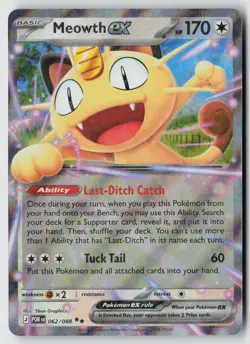 Meowth ex 062/088 Double Rare Perfect Order Pokemon Near Mint - Image 1