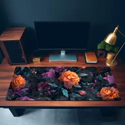 MTG Playmat | Dark Floral Themed Playmat | Unofficial MTG Playmat - Image 3