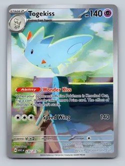 Pokemon TCG Togekiss Holo Illustration Rare ME: Ascended Heroes 235/217 - Image 1