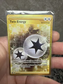 Pokemon TCG Twin Energy 209/192 Trainer Gold Secret Rare Holo NM - Image 1