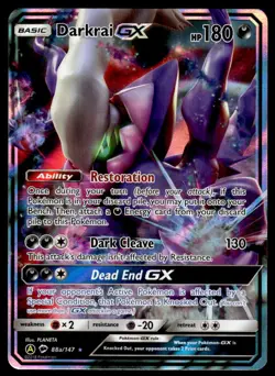 Pokemon TCG Alternate Art Promos #088a/147 Darkrai GX Holo LP - Image 1
