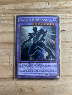 Yugioh Masked HERO Anki PGL2-EN011 1st Edition Gold Secret Rare NM - Image 1