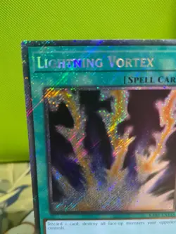 Lightning Vortex Platinum Secret Rare Card RA03-EN148 Lightly Played 1st - Image 2