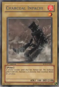 Yugioh Charcoal Inpachi SOD-EN001 Rare 1st Edition NM - Image 1