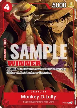 One Piece TCG Monkey.D.Luffy P-007 WINNER NM English - Image 1