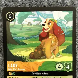 Disney Lorcana Archazia's Island Lady Miss Park Ave 28/204 Super Rare NM - Image 3