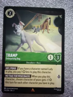 Disney Lorcana | Tramp - Enterprising Dog | 110/204 | Archazia's Island Unplayed - Image 2