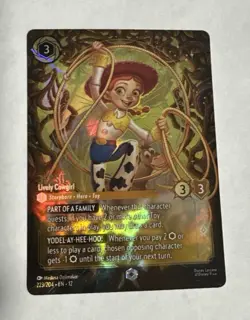 Jessie Lively Cowgirl -Enchanted- Disney Lorcana Wilds Unknown Foil 223/204 - Image 1