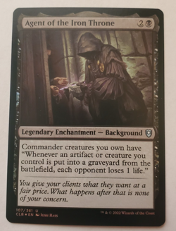 1x Agent of the Iron Throne FOIL CLB Battle for Baldur's Gate MTG NM - Image 1