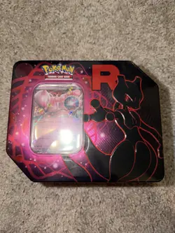 🔥 Pokemon Team Rocket Tins Mewtwo Sealed Destined Rivals Brand New 🔥 - Image 1