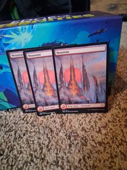 X3 Mountain 265/271 Non Foil Full Art Land All Will Be One MTG X3 - Image 1