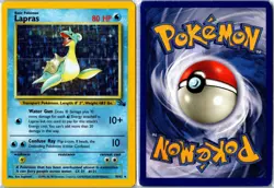 Vintage Pokemon Card - Lapras Fossil 10/62 1999 Rare Holo Unlimited MP - Image 3