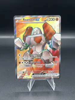 Pokemon TCG! Regirock ex 214/182 - Full Art Holo Ultra Rare - SV10 230HP - Image 1