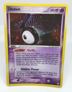 Unown (T) T/28 Unseen Forces Holo Near Mint Pokemon - Image 1