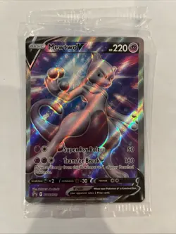Pokemon TCG Mewtwo V SWSH229 Pokemon GO Promo Full Art SEALED - Image 1