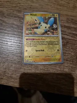 Pokemon TCG Minun Paradox Rift 061/182 Reverse Holo Common - Image 1