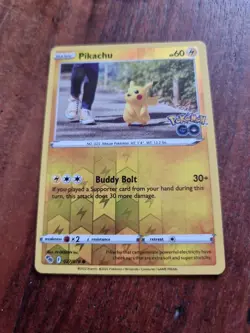 Pokemon Go Pikachu 027/078 Reverse Holo Common - Image 1