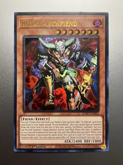 Yugioh - Royal Archfiend Ultra Rare BPRO-EN014, Near Mint, 1st Edition - Image 1