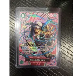 Bandai One Piece CCG Trafalgar Law OP13-031 SP Blocker Foil 6000 Power Card - Image 1