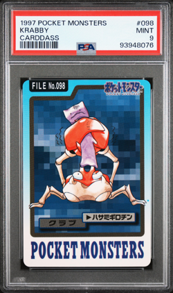 PSA 9 Krabby 098 Carddass Mint Pokemon Card Vending 1997 Pocket Monsters - Image 1