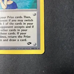 Vintage Trainer MISTY'S WISH Rare 108/132 Gym Challenge Pokemon Card 2000 🌟 NM - Image 5