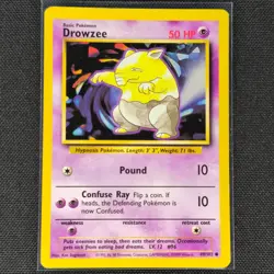 Drowzee - 49/102 - Common - Base Set - Pokemon Card - LP - Image 1
