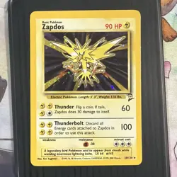 Pokemon Zapdos Base Set 2 20/130 Holo Talon SWIRL - Image 1