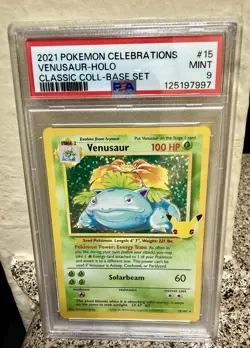 2021 POKEMON CELEBRATIONS CLASSIC COLLECTION #15 VENUSAUR-HOLO PSA 9 - Image 1