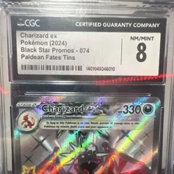 CGC 8 Pokemon TCG Charizard ex 074 SV Promo Holo Eng 2024 330HP - Image 2