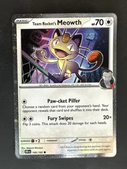 TEAM ROCKET'S MEOWTH (COSMOS HOLO) 149/182 HOLO POKEMON NM - Image 1